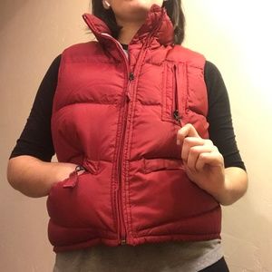 Red Winter Puffy American Eagle Outfitters Medium